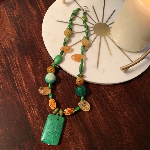 Large Vintage Turquoise necklace - Picture 1 of 4